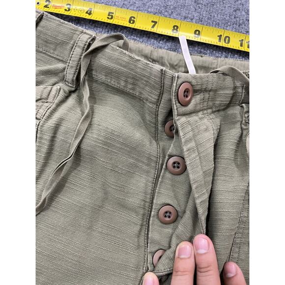 Free People Bay To Breakers Cargo Pants S Harem Lagenlook Boho Baggy Pine Green - Picture 4 of 16